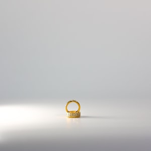 14K Gold Huggie Creolen 15 mm breiter Diamantschliff - Echtgold - Creolen - klassisches Gold - Ohrringe für sie - ER1064
