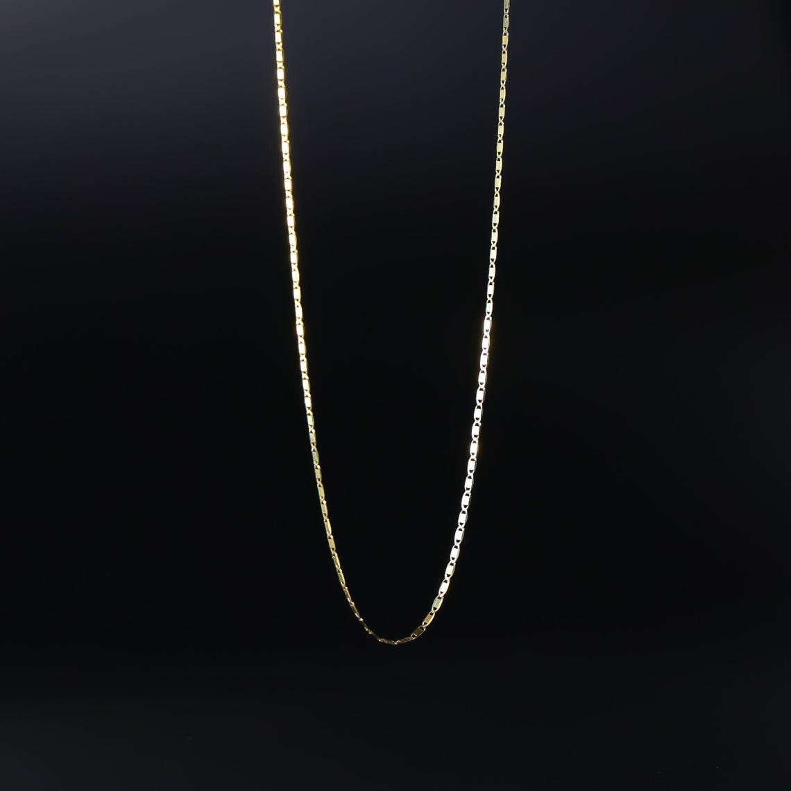 1.3mm Solid 14K Gold Valentino Chain Necklace - Made in Italy - Etsy