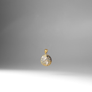 14k Gold Globe Anhänger Charm - Zierliche Echt Gold Erde / Globus Halskette Charme
