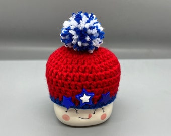 Patriotic Marshmallow Mug Hat - Red