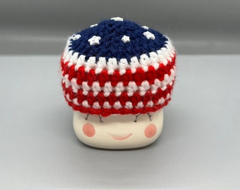 American Flag Marshmallow Mug Hat