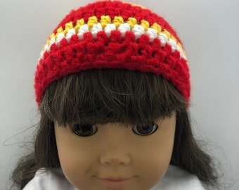 Chiefs Inspired Beanie for 18 Inch Dolls