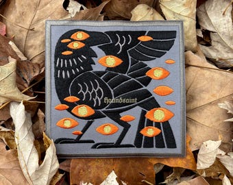 Embroidered Patch: Crow & Eyes