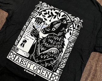 FRONT PRINT Absit Omen Werewolf T-Shirt