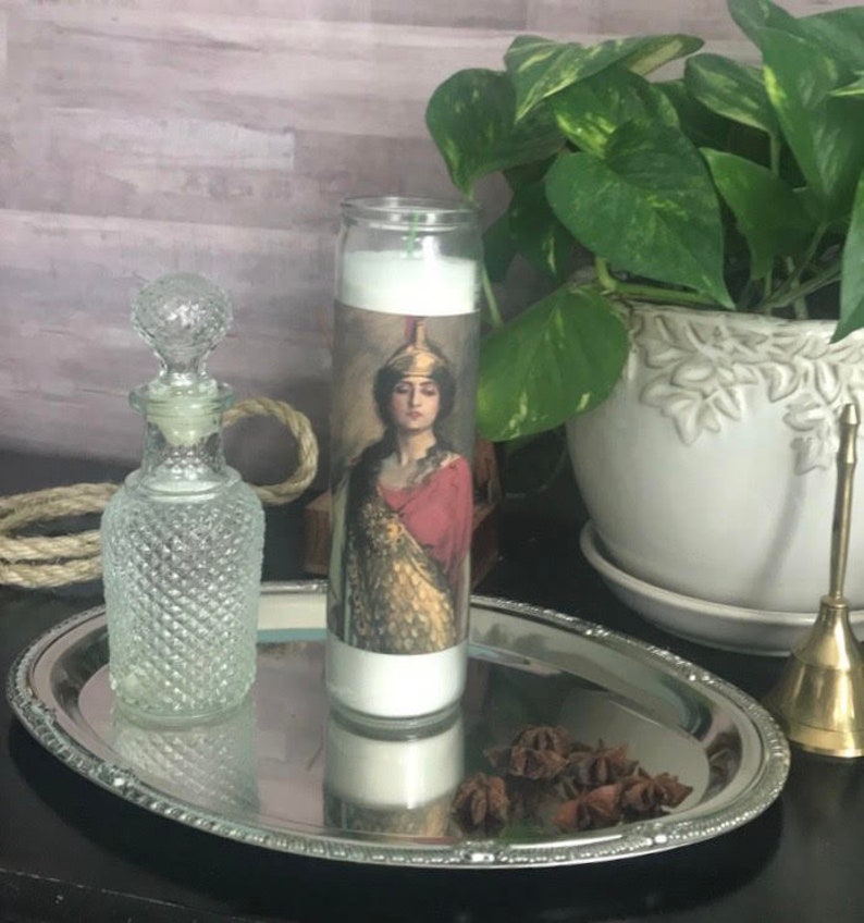 Athena Altar Candle Etsy