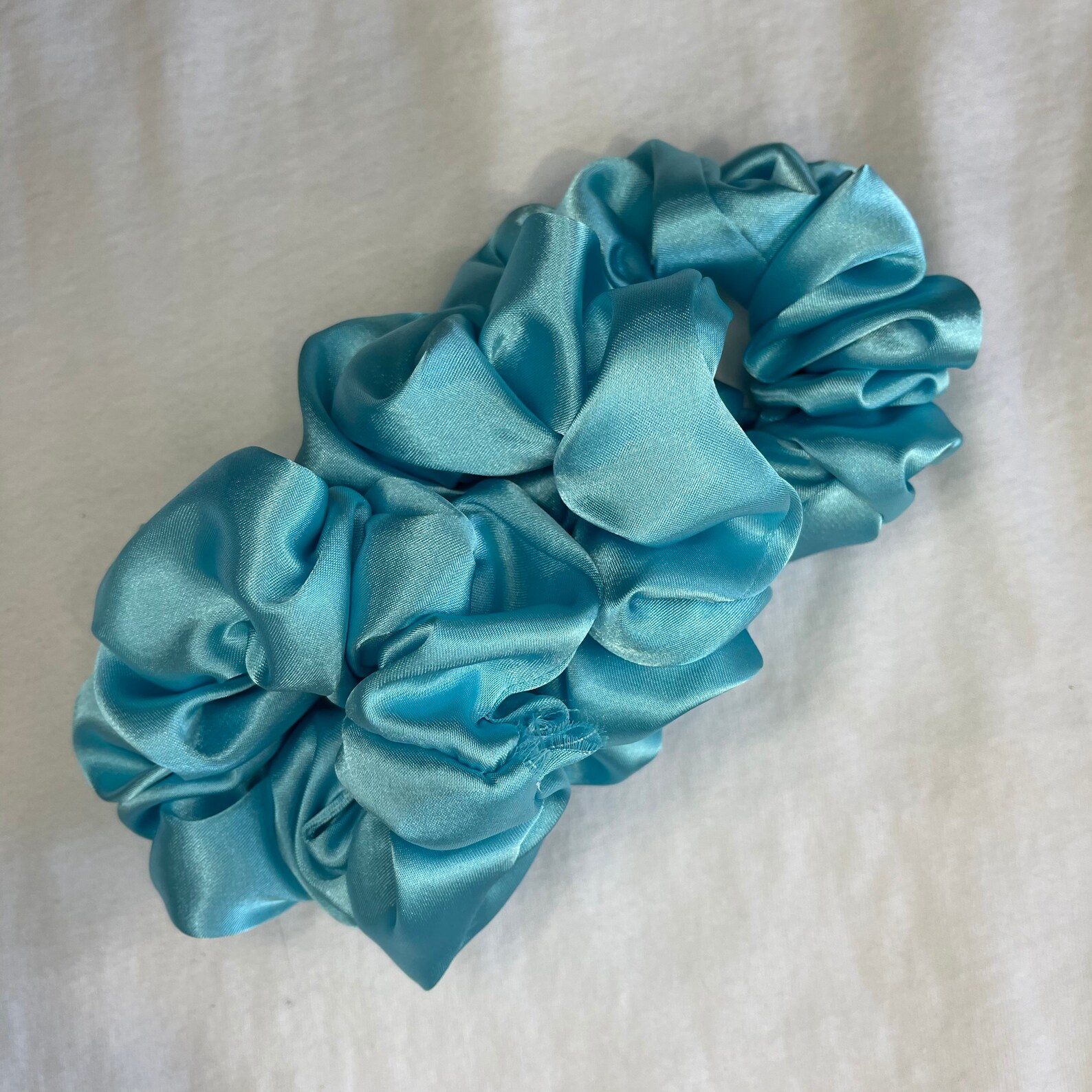 light blue scrunchies