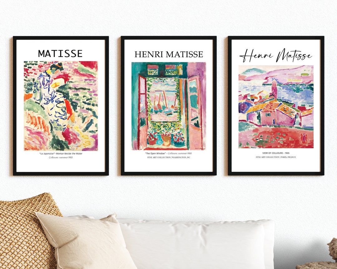HENRI MATISSE Wall Art, Set of 3, Mid Century Modern Wall Art, MATISSE