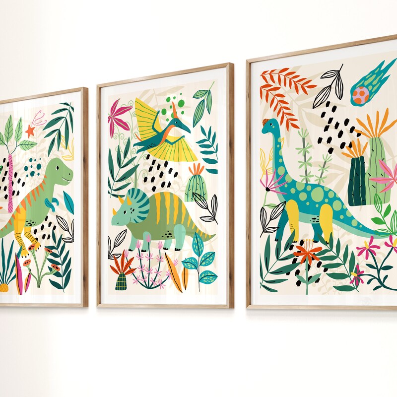 Dinosaur Wall Art - Etsy