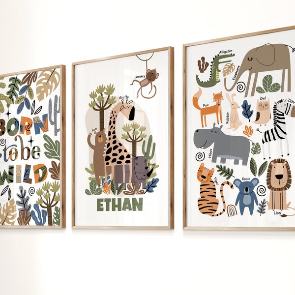 Jungle Nursery Art Etsy