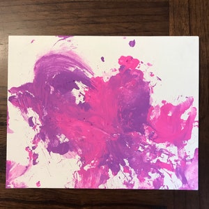 Pink & Purple Abstract Snout Painting by Eliza