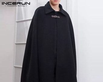 Women Vintage Stylish Solid Black Green Cloak Cape Jacket Long Hooded Parka Coat Women Vintage Stylish Solid Black Green Cloak Cape Jacket Long Hooded Parka Coat