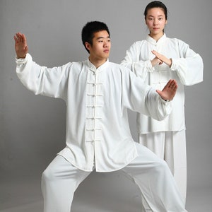 Herren Tai-Chi Anzug Kung Fu Hemd und Hose Chinesisch Wushu Uniform Kampfsport 
