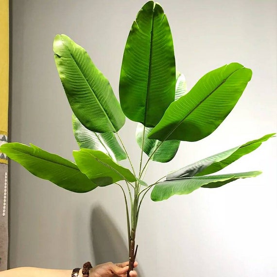 Hojas Tropicales Fals Hojas De Plátano Artificiales Grandes Hojas Tropicales Fals Hojas De Plátano Artificiales Grandes