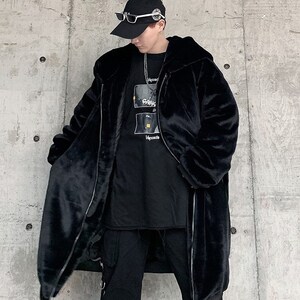 casual unisex long sleeve hooded zipper solid nazgul long coat