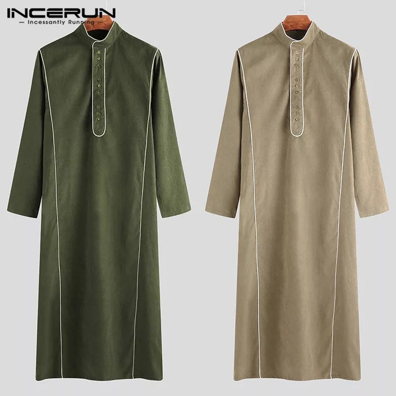 INCERUN Men Muslim Clothes Islamic 