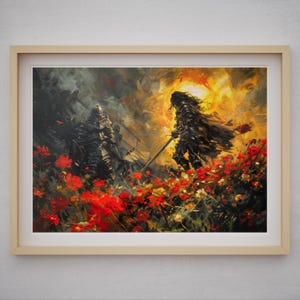 Epic Elden Ring Poster - Malenia Blade of Miquella-Inspired Artwork - Stunning Fantasy Wall Decor for Gamers and Dark Souls Fans