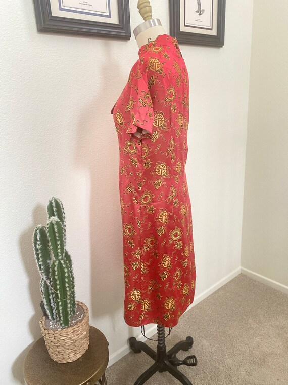 Silky Soirée | Vintage Chinese Dress | Red Satin … - image 3