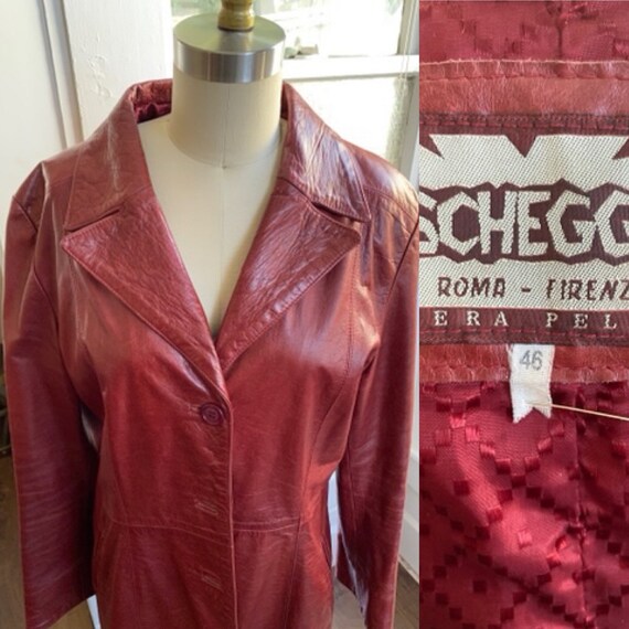 Vintage Italian Leather Jacket | Size 46/XL | Unis