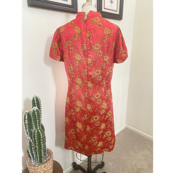 Silky Soirée | Vintage Chinese Dress | Red Satin … - image 2