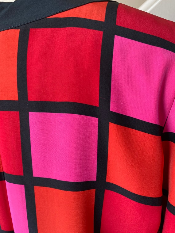 She’s Staying Alive  | 1980’s Silk Squares Dress … - image 8