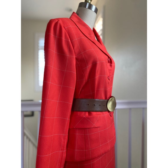 Power Plaid Suit | Pendleton 2-Piece 1980’s Skirt… - image 3