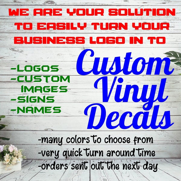 Custom vinyl decal. Multiple Colors to choose from!