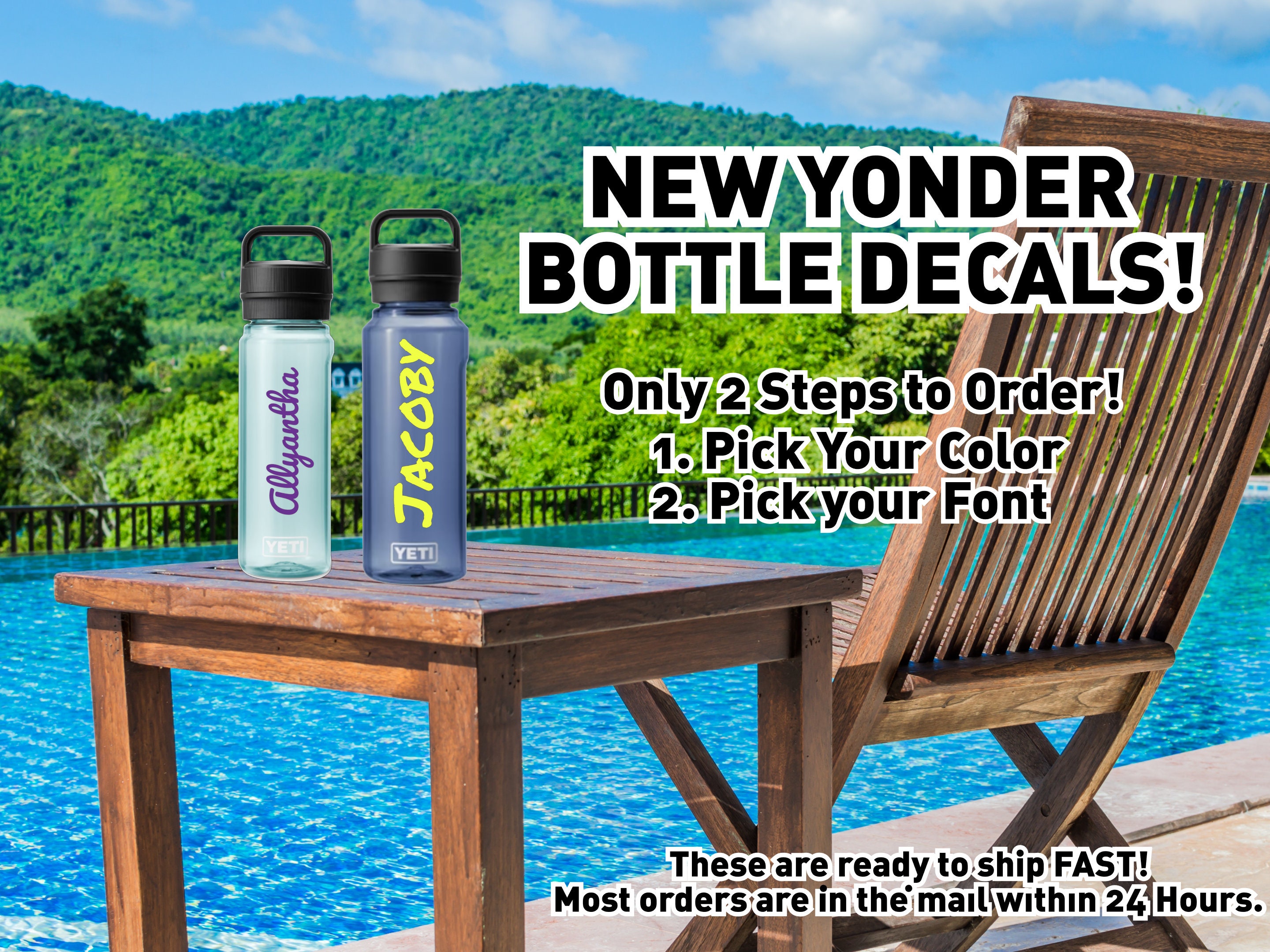 Name Tag For your YETI Yonder Water Bottle