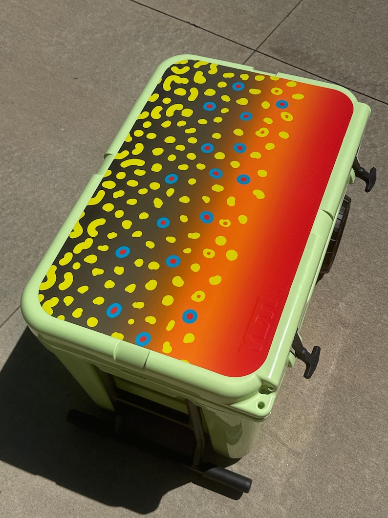 Fish Pattern Cooler Lid Decal: Custom Vinyl Sticker - Etsy