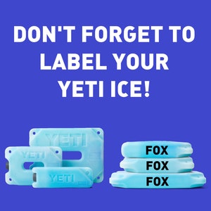 Name decals for YETI ice and sheets. Name Tag For your ICE Packs