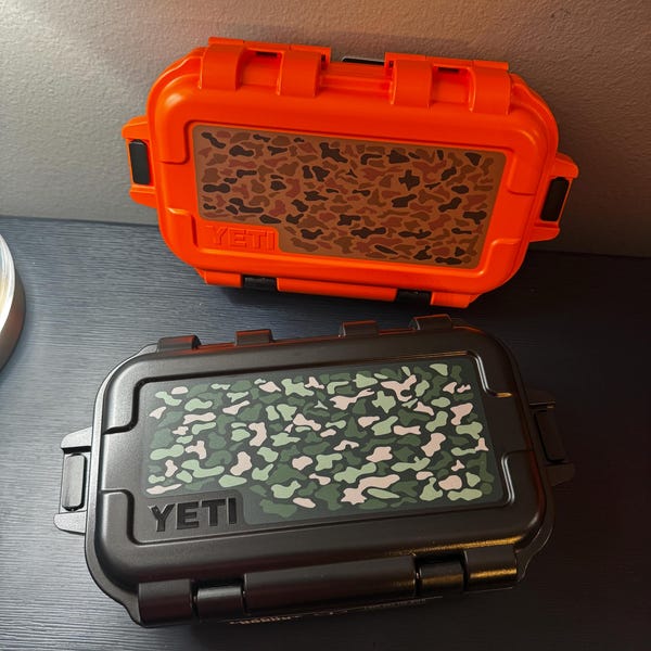 go box 1 Camo Go Box Lid Decal: Personalized State, Heavy Duty Waterproof Vinyl