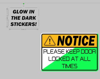 Glow in the Dark! Waterproof Gloss Finish Custom Vinyl Sticker: Durable Design