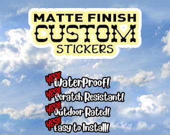Waterproof Matte Finish Custom Vinyl Sticker: Durable Design