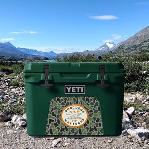 good dogs wet ducks YETI One Piece Sticker Front of Cooler Insert Custom Decal Name Tag For your Cooler or Make Your Own Personalized