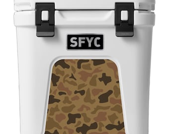 Camo YETI Cooler Sticker: camo pattern in front insert