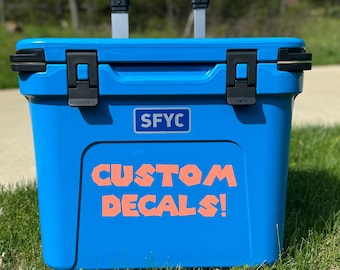 Custom Decal Name Tag For your Cooler or TUMBLER Make Your Own Personalized Decal - Car Window Laptop Bottle Glassware Wedding Business Text