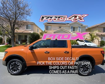 Custom Pro 4X/Pro X Decals: 2022-2025 Nissan Frontier Box Decal