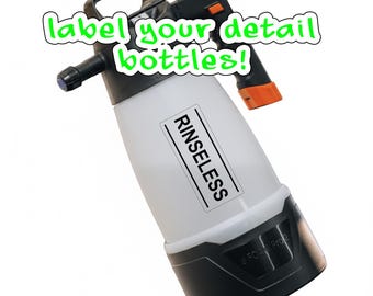 Custom Detailer Bottle Transparent Logo Sticker: Waterproof Vinyl Decal