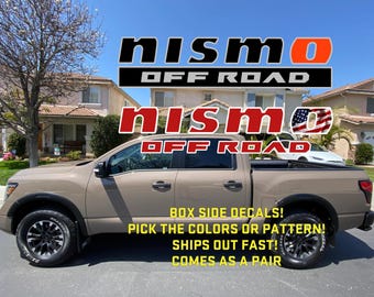 ¡Calcomanía para caja de Nissan Frontier NISMO OFF ROAD 2022-2026+! ¡Muchos colores!