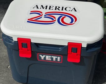 AMERICA 250 Custom Cooler Lid Decal: Personalized Photo Sticker