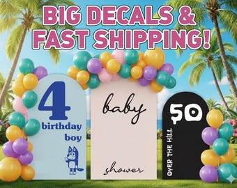 Custom Really Big back drop Decals Multiple Colors to choose from!