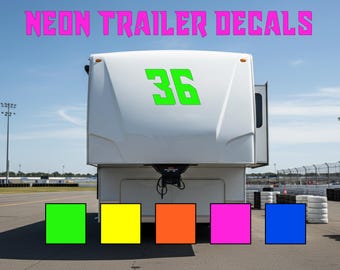 Custom Neon Racing Decals: Truck, Trailer, Company Logo