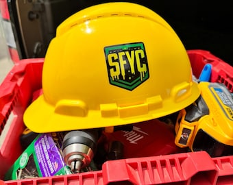 Custom Transparent Vinyl Sticker: Waterproof Hard Hat Decal