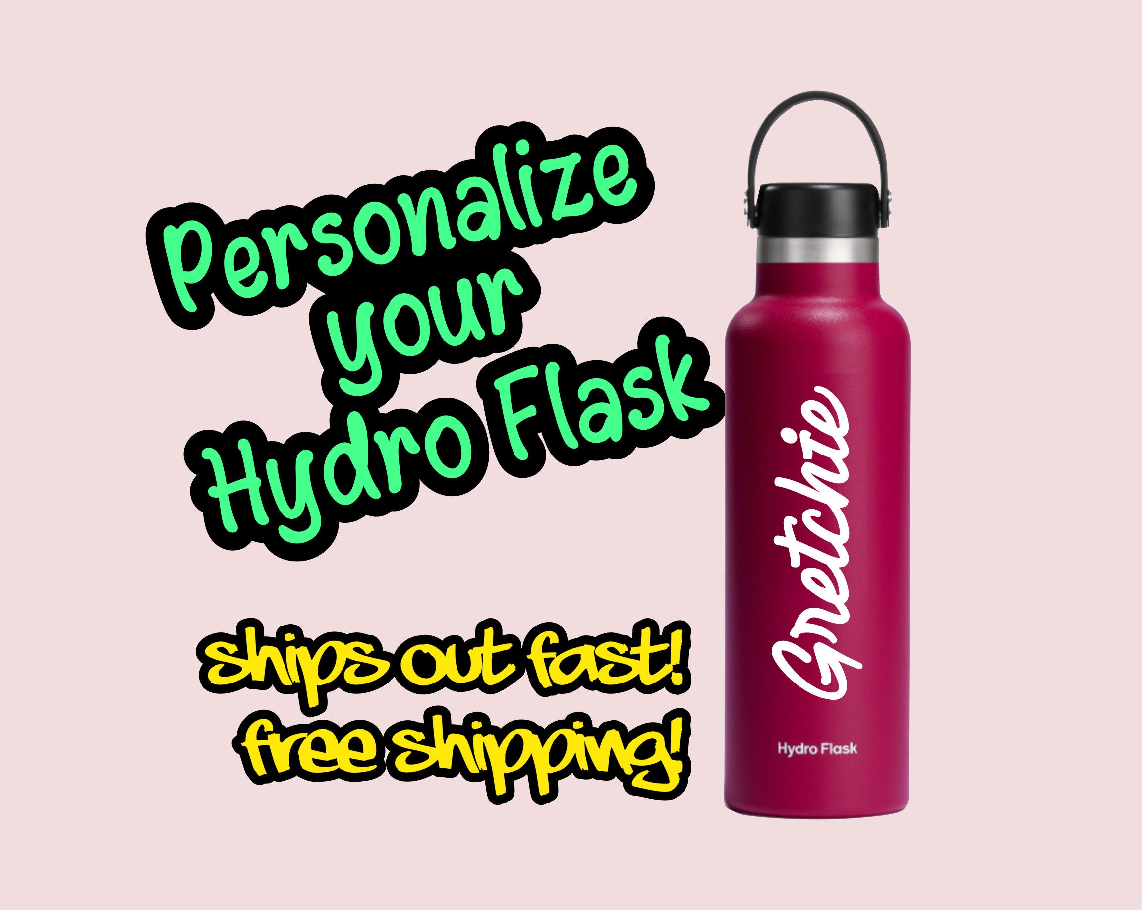 Hydro Flask Water Bottle Cover 20oz Wide Mouth Written Pattern Crochet  english 