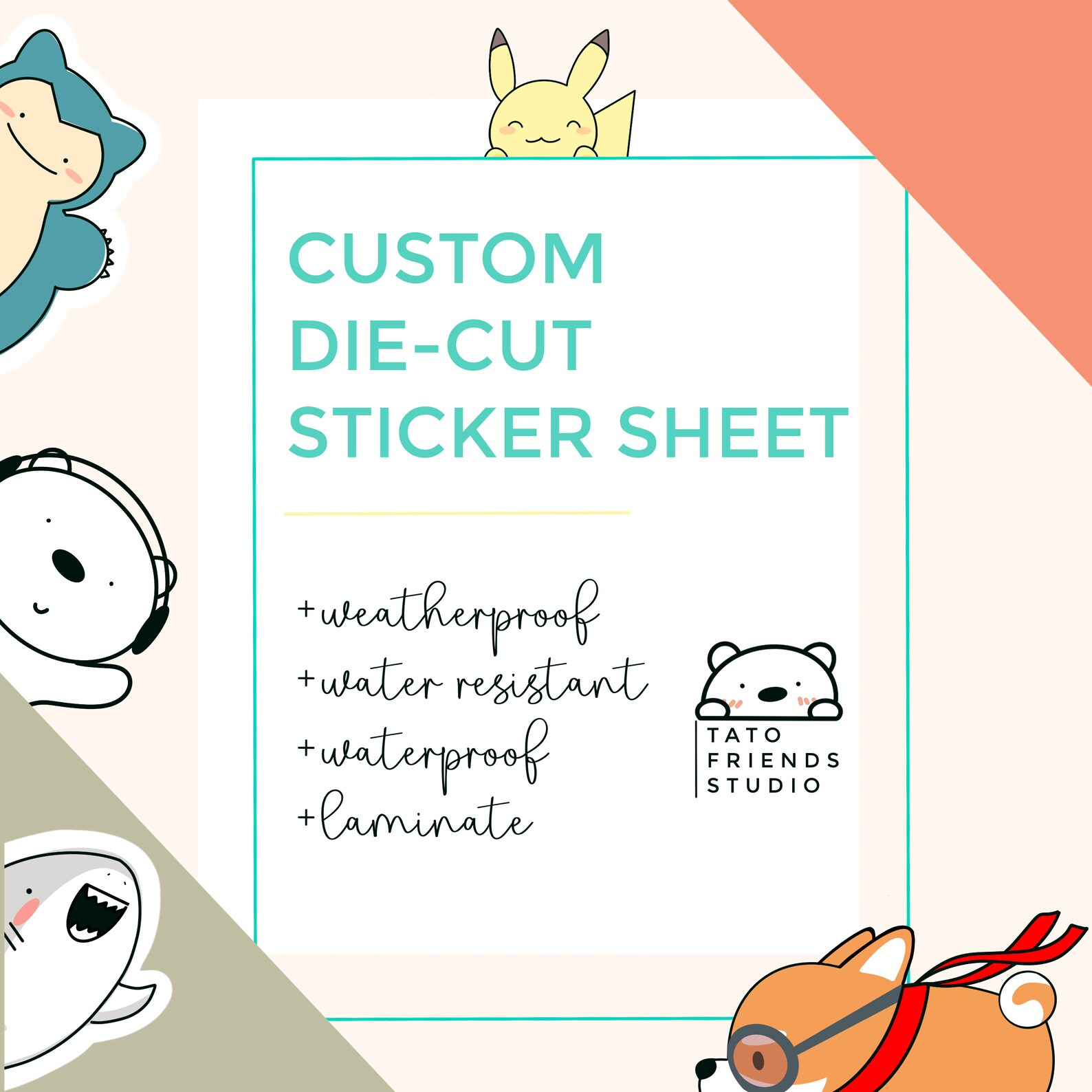Custom Die-Cut Sticker Sheet Stickers Packaging Label | Etsy
