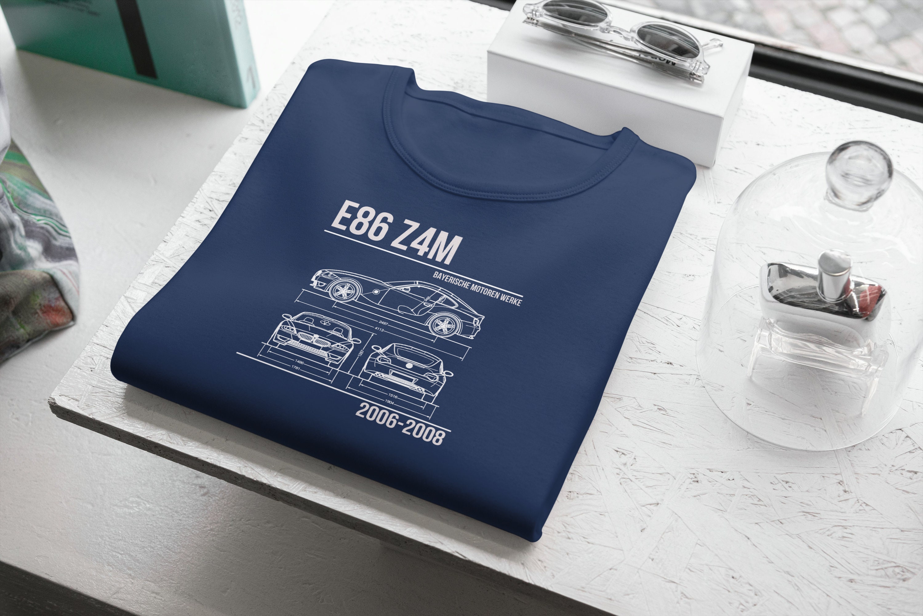 thumbnail image 2 of BurnTheBeans BMW Z4 Coupe E86 Fan T-Shirt - 100% Cotton Black Crew Neck Tee - Personalized Available 2 of 5