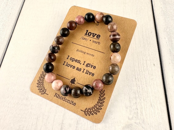 Natural Stretch Rhodonite Bracelet
