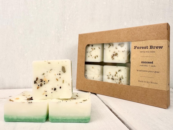 Forest Brew Soy Wax Melts | Coffee Espresso Scent, Herbal Infused, Succeed Intention