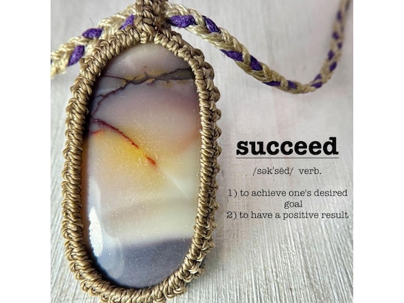Mookaite Adjustable Macrame Necklace