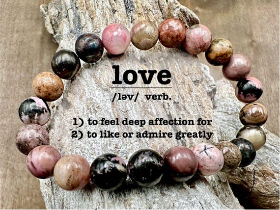 Natural Stretch Rhodonite Bracelet
