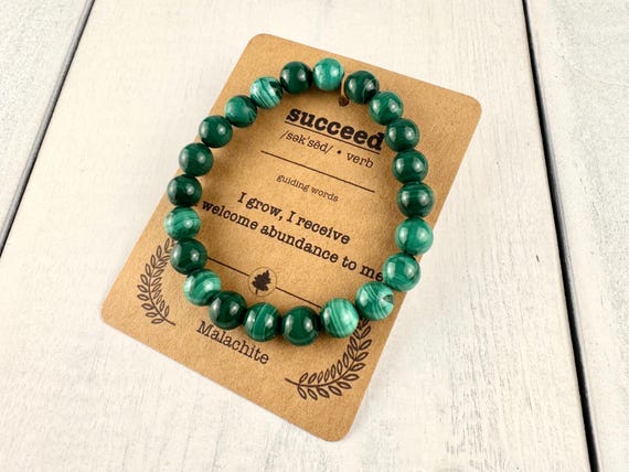 Natural Stretch Malachite Bracelet